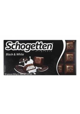 Шоколад Schogetten Black & White молочний з печивом, 100 г