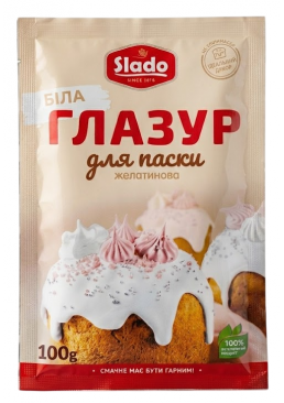 Глазур Slado з желатином, 100 г (біла)