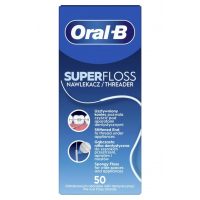 Зубна нитка Oral-B Super Floss для брекетів, імплантів і мостів, 50 шт