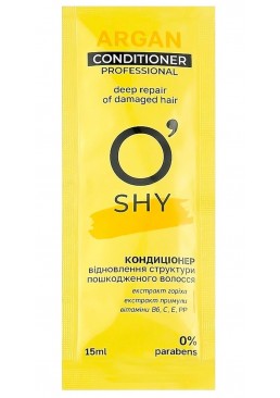 Кондиционер для волос O'shy Professional Argan «Восстановление структуры поврежденных волос», 15 мл (саше)