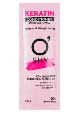 Кондиционер для волос O'shy Professional Keratin «Блеск и выпрямление», 15 мл (саше)