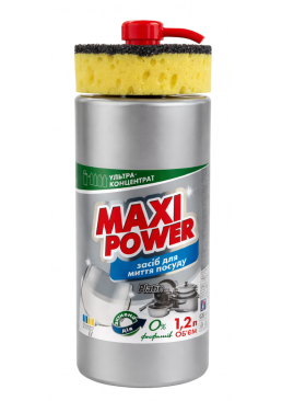 Средство для мытья посуды Maxi Power Platinum, 1.2 л 