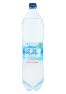 Вода минеральная "Природный Источник" сильногазированная, 1.5 л