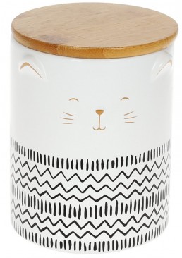 Банка «The Cat» з бамбуковою кришкою, 600 мл