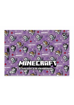 Альбом для рисования с перфорацией YES 130598 Minecraft girls А4, 12 листов (в ассортименте)