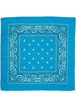 Бандана с узором Классик, 55х55 см (голубая)