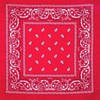Бандана с узором Классик, 55х55 см (красная)