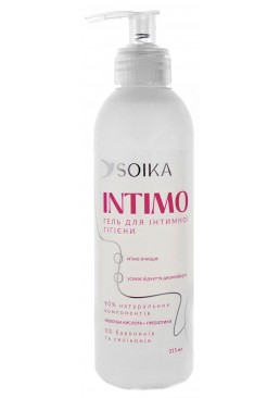 Гель для интимной гигиены Soika INTIMO с молочной кислотой и пребиотиками, 315 мл