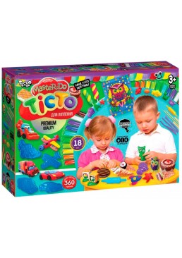 Набір креативної творчості Danko Toys Тісто для ліплення Master Do коробка 18 кольорів х 20 г