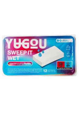 Вологі серветки запаски для швабри Yugou, 12 шт