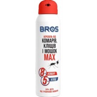 Репелентний засіб Bros Аерозоль від комарів та кліщів MAX, 90 мл