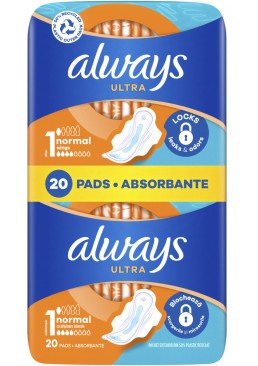 Гігієнічні прокладки Always Ultra Normal 4 краплі, 20 шт
