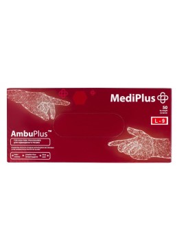 Медицинские перчатки MediPlus AmbuPlus латексные нестерильные L, 25 пар