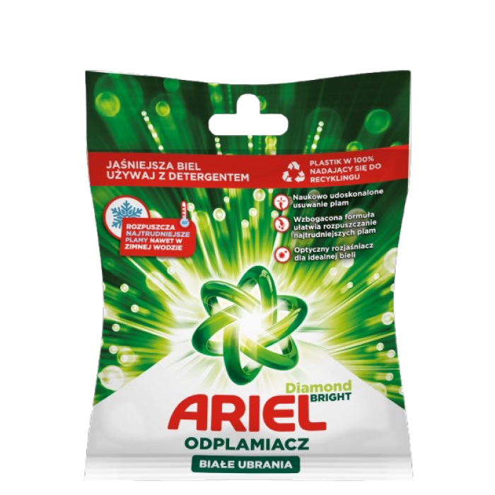 Порошок пятновыводитель Ariel White Diamond Bright для белых тканей, 30 г - 