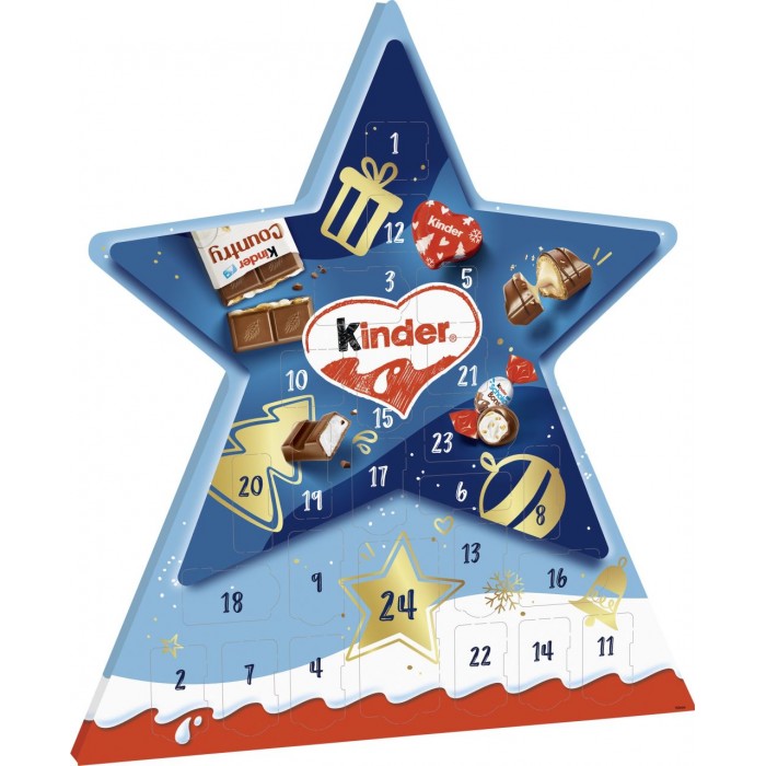 Адвент-календарь Kinder Star, 149 г (24 конфеты) - 