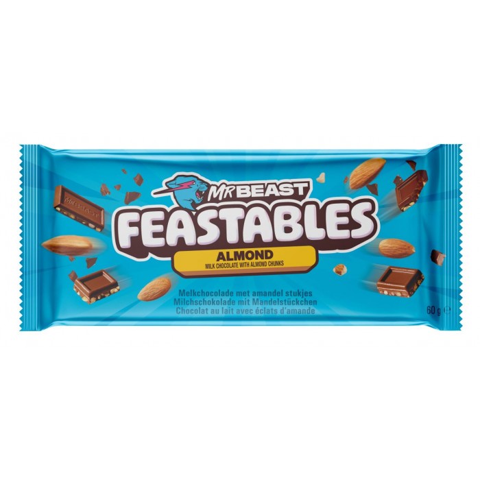 Шоколад Feastables Mr Beast Bar Almond Chunks, 60 г - 