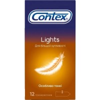 Презервативы латексные Contex Lights с силиконовой смазкой особенно тонкие, 12 шт