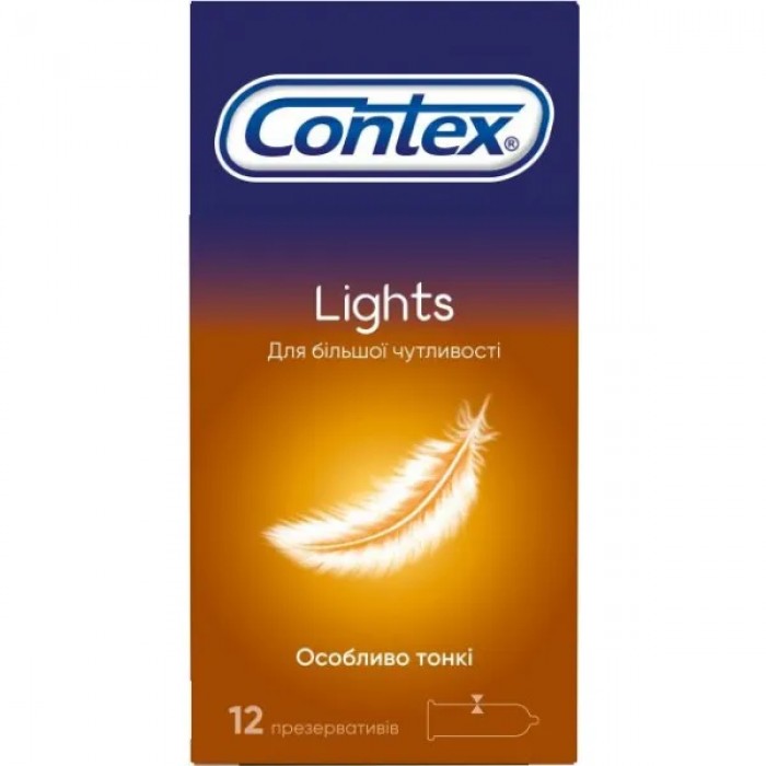 Презервативы латексные Contex Lights с силиконовой смазкой особенно тонкие, 12 шт - 