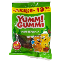 Конфеты желейные Roshen Yummi Gummi Mini Bear Mix, 70 г