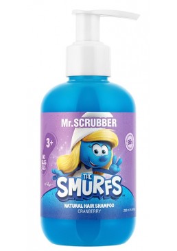Натуральный детский шампунь для волос Mr.Scrubber The Smurfs с ароматом клюквы, 200 мл