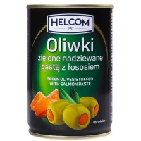 Оливки Helcom зелені з лососем, 280 г