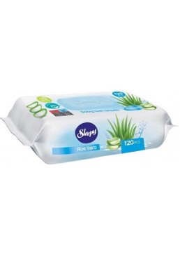Вологі серветки Sleepy Aloe Vera з клапаном, 120 шт