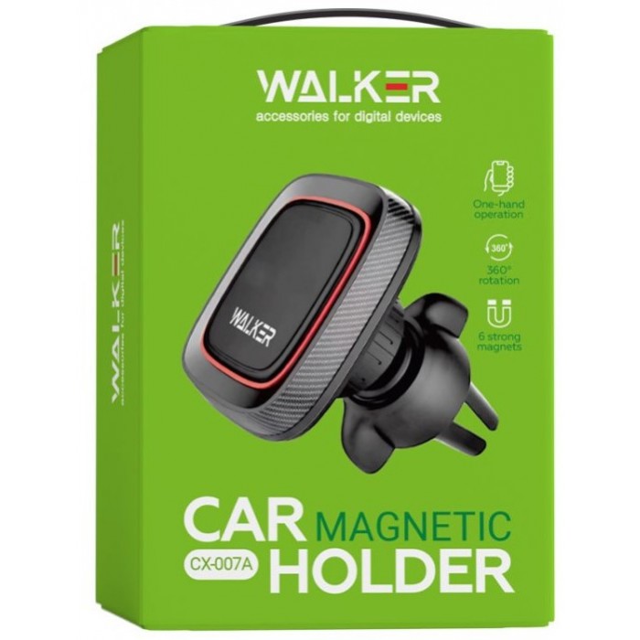 Автодержатель магнитный WALKER CX-007A black - 