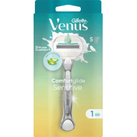 Бритва для гоління жіноча Gillette Venus Comfort Glide Olay Aloe Sensitive з 1 змінним картриджем