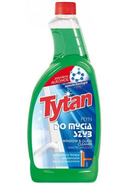 Засіб для миття скла Tytan Нанотехнологія запаска, 750 мл