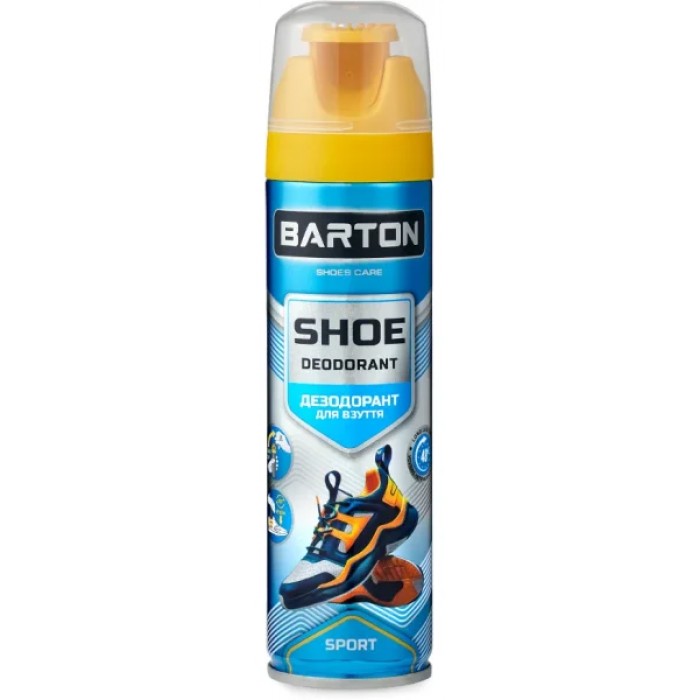 Аэрозоль дезодорант для обуви BARTON SPORT бесцветный, 150 мл - 