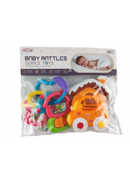 Набір брязкалець у ручку Mei Le Bao "Baby Rattles"8409-9 ( 3 шт.)