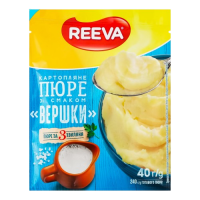 Пюре картопляне швидкого приготування Reeva зі смаком вершків, 40 г