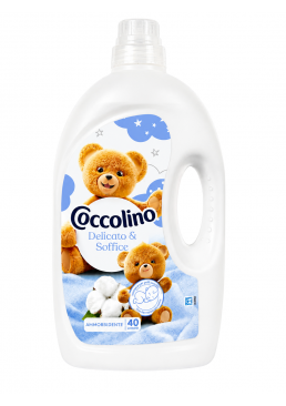 Кондиционер-ополаскиватель для белья Coccolino Delicato&Soffice нежный и мягкий, 3 л (40 стирок)