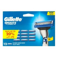 Сменные картриджи для бритья Gillette Mach3 Turbo, 12 шт