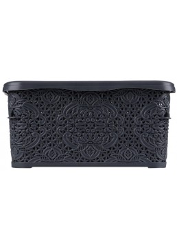 Корзина плетенная пластик LACE  с крышкой 2.5л,  1шт