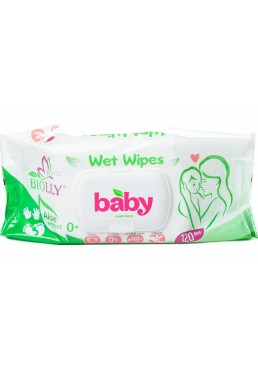 Серветки вологі дитячі Baby Aloe, 120 шт