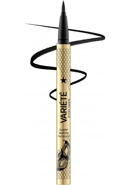 Водостійка підводка-фломастер Eveline Cosmetics VARIETE 24h ULTRA BLACK, 7 мл