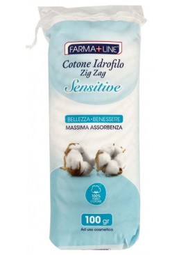 Вата FARMA+LINE SENSITIVE, 100 г