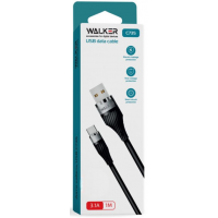 Кабель USB WALKER C735 Lightning black, 1 м