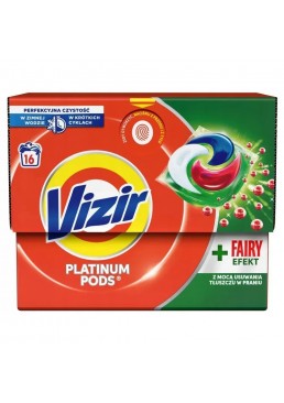 Гелевые капсулы Vizir 4в1 Platinum Pods + Fairy Effect, 16 шт