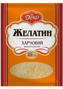 Желатин пищевой Деко шводкорастворимый, 25 г
