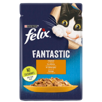 Вологий корм для котів Felix Fantastic, шматочки в желе, з куркою, 85 г