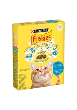 Сухой корм для кошек Friskies с лососем и овощами, 300 г