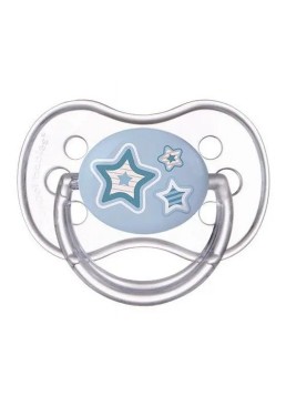 Силиконовая симметричная пустышка Canpol babies Newborn Baby 0-6 месяца (синяя)