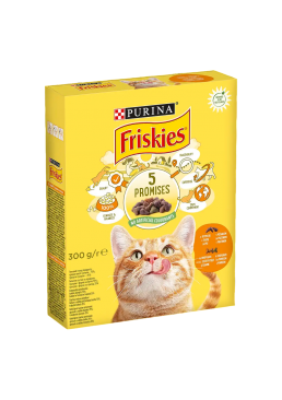 Сухой корм для кошек Friskies с курицей и овощами, 300 г