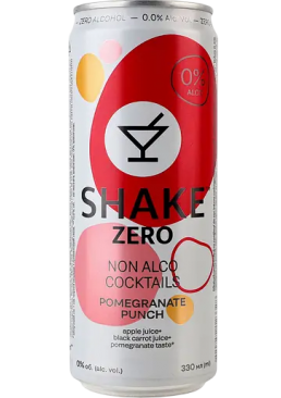 Напій соковмісний Shake Zero Pomegranate Punch сильногазований, 330 мл