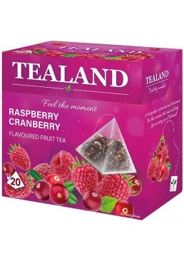 Чай фруктовий в пірамідках Tealand малина та журавлина, 20 шт