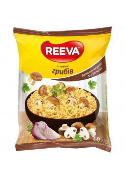 Вермишель Reeva быстрого приготовления со вкусом грибов, 60 г