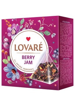 Чай плодово-ягідний Lovare Berry Jam, 30 г (15 шт. х 2 г)