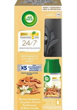  Автоматический освежитель воздуха Air Wick Freshmatic сандаловое дерево и чувственная ваниль, 250 мл